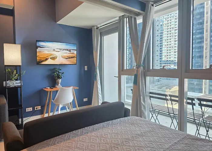 公寓 Bgc Uptown Parksuites Modern 1br With Balcony 300mbps *