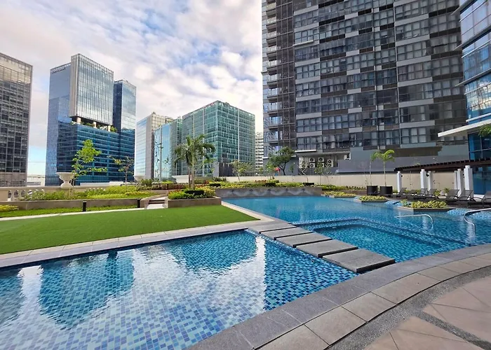 公寓 Bgc Uptown Parksuites Modern 1br With Balcony 300mbps *